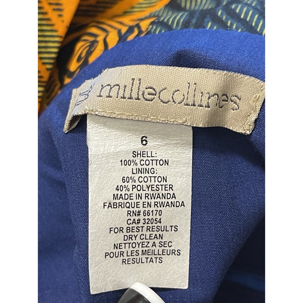 Anthropologie Mille Collines Moonrise Cotton Dress Abstract Maximalist Sz 6 EUC - Picture 12 of 12